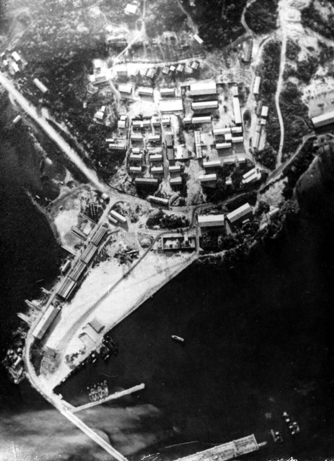 aerial view of seaport