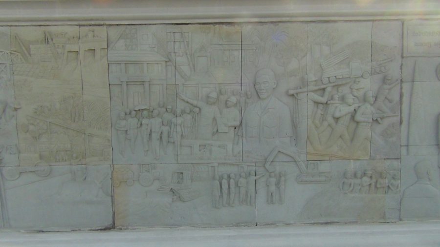 a bas relief depicting a political leaders